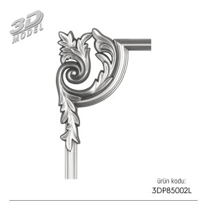 Desenli Çıta Köşe 3DP85002L