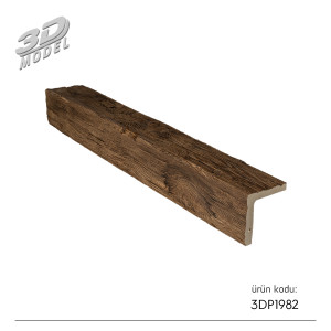 Wood Beam L Corner 3DP1982