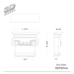 Pilaster Sütun 3DP5014A