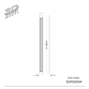 Pilaster Sütun 3DP5015W