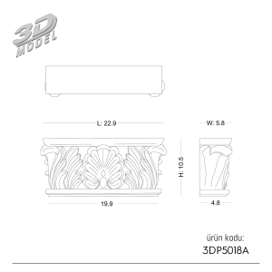 Pilaster Sütun 3DP5018A