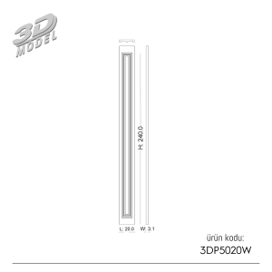 Pilaster Sütun 3DP5020W