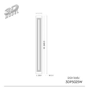 Pilaster Sütun 3DP5025W