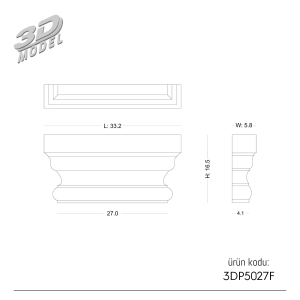 Pilaster Sütun 3DP5027F