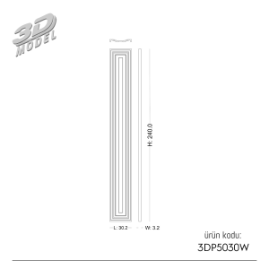 Pilaster Sütun 3DP5030W