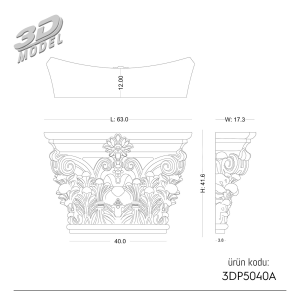 Pilaster Sütun 3DP5040A