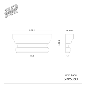 Pilaster Sütun 3DP5060D