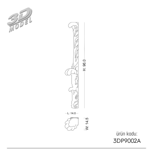 Pilaster Sütun 3DP9002A