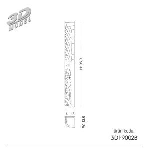 Pilaster Sütun 3DP9002B