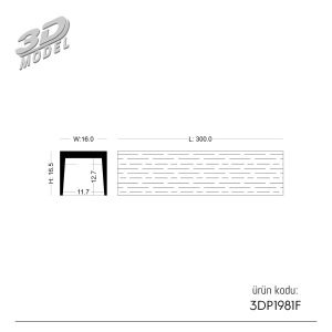 wood Beam 3DP1981F