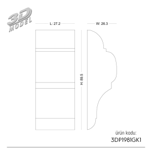 wood Corbel 3DP1981GK1
