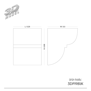 wood Corbel 3DP1981JK