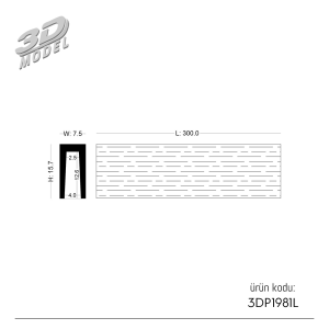 wood Beam 3DP1981L