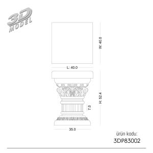 Column Chair 3DP83002