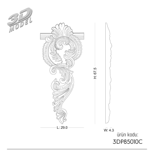 Pattern Frame Corner 3DP85010C