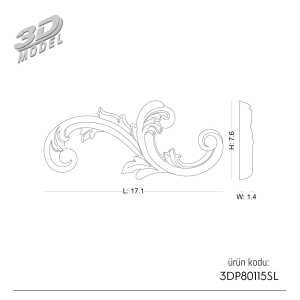 Süsleme  3DP80115SL