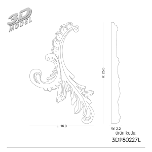 Ornament 3DP80227L