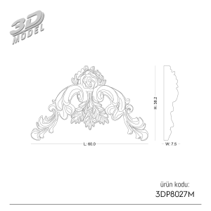 Ornament 3DP8027M