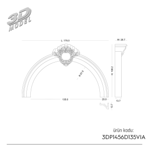 Yuvarlak Kavis Kemer 3DP1456D135VIA
