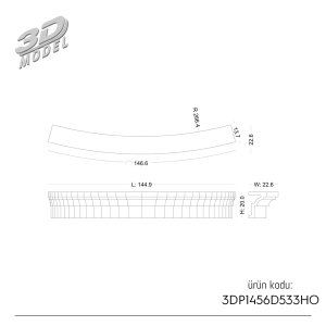 Yuvarlak Kavis Kemer 3DP1456D533HO