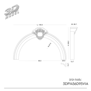 Yuvarlak Kavis Kemer 3DP1456D95VIA