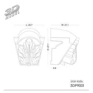 Jamb Ornament 3DP9001