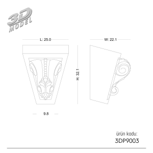 Jamb Ornament 3DP9003