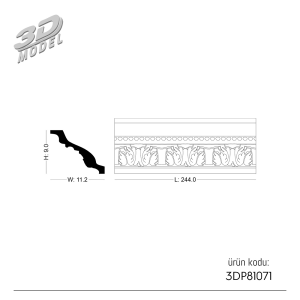 Desenli Kartonpiyer 3DP81071