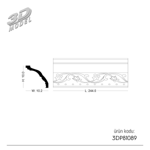 Desenli Kartonpiyer 3DP81089