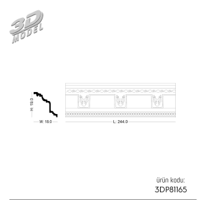 Desenli Kartonpiyer 3DP81165