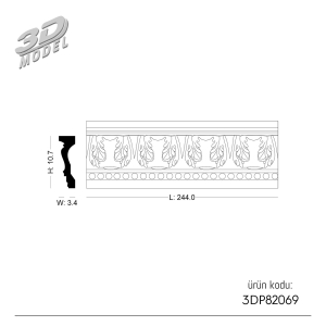 Pattern Corniches 3DP82069