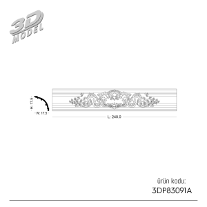 Desenli Kartonpiyer 3DP83091A