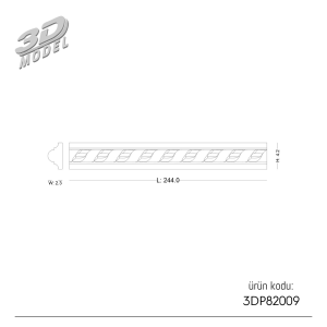 Desenli Çıta 3DP82009