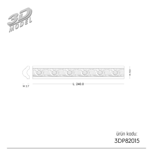 Desenli Çıta  3DP82015