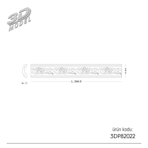 Desenli Çıta  3DP82022