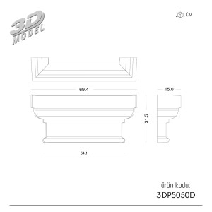 Pilaster Sütun 3DP5050D