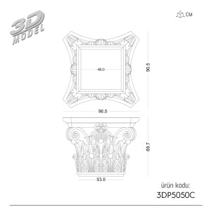 Pilaster Sütun 3DP5050C