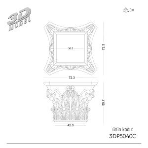 Pilaster Sütun 3DP5040C